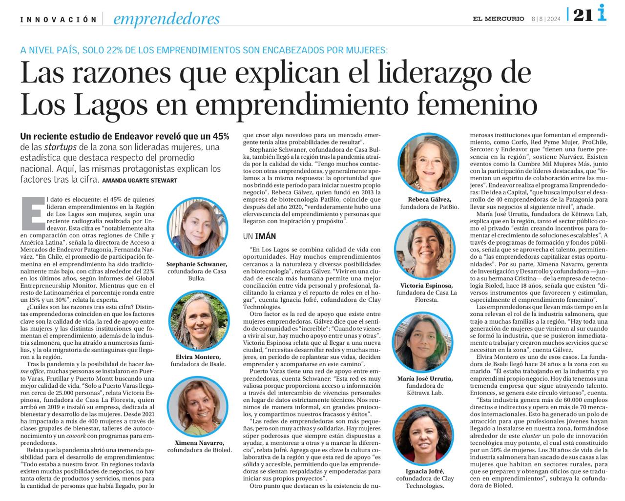 Liderazgo Femenino en la región de los lagos