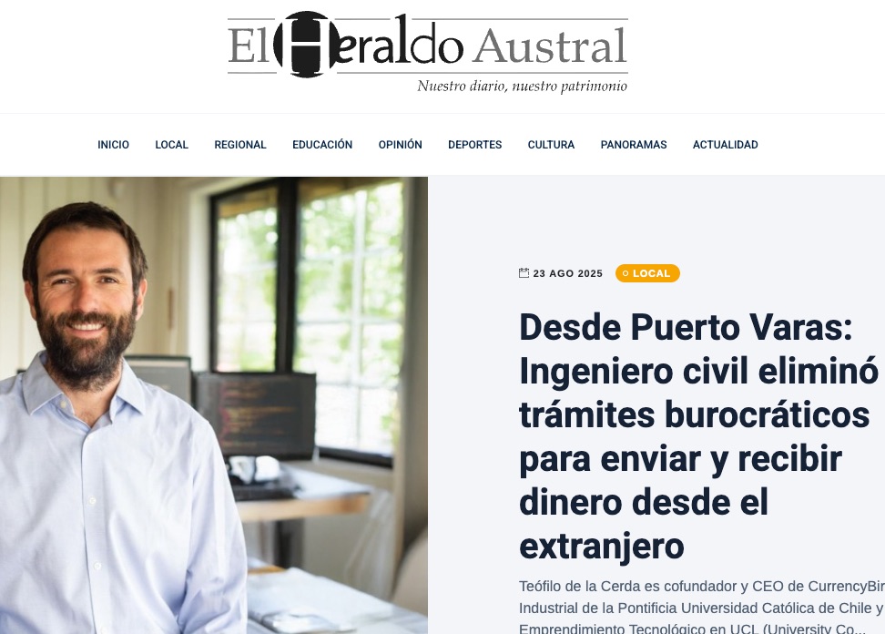 CurrencyBird Desde Puerto Varas (Prensa EL Heraldo Austral)